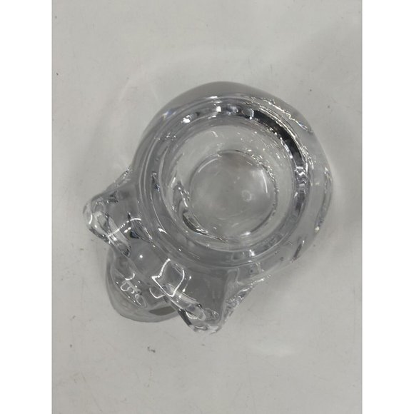 Crystal Skull Votive Candle Holder Heavy Glass Gothic D&D Halloween - Picture 4 of 10